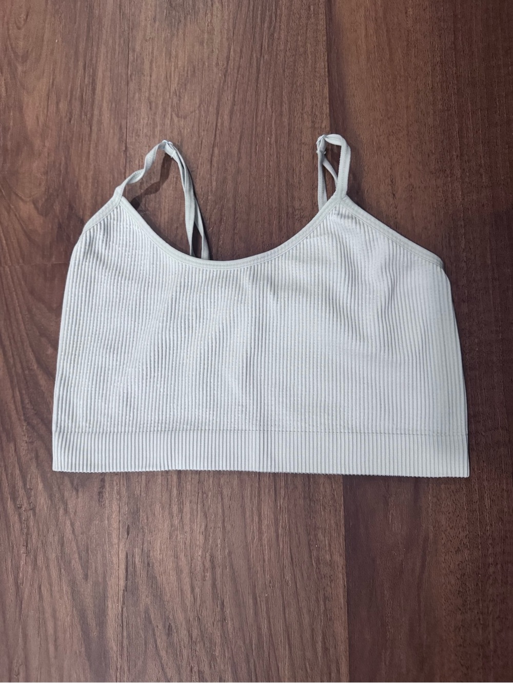 Ardene Basic Ribbed Bralette in Light Gray